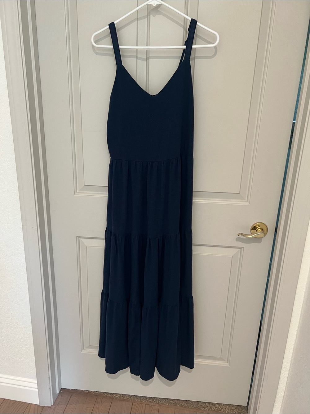 Splendid Navy Tiered Maxi Dress